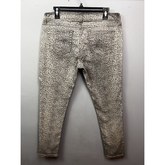 Wrangler Rock 47 Jeans Womens 11x31 Low Rise Leopard Print‎ Gray Denim Denim - Picture 2 of 8